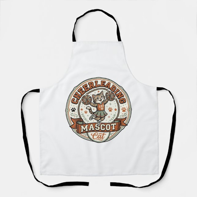 Tablier Chat de mascotte de pom-pom girls Chat de mascotte (Recto)