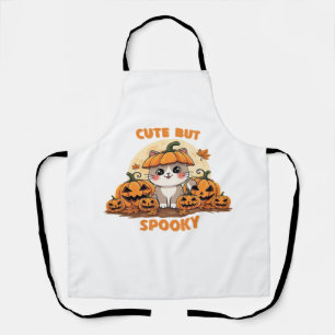 Tablier Chat d'Halloween mignon avec citrouilles � Kawaii