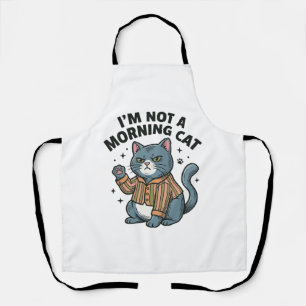 Tablier Chat du matin Gravure vintage T-shirt drôle de cha