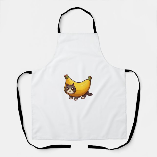 Tablier Chat en costume de banane (Recto)