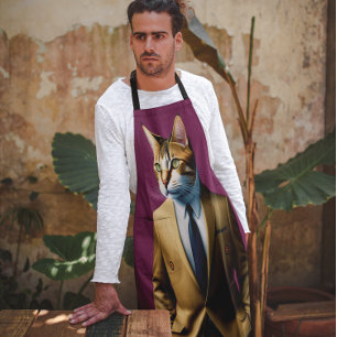 TABLIER CHAT EN SUITE D'AFFAIRES PAPA FUNNY KITCHEN APRON