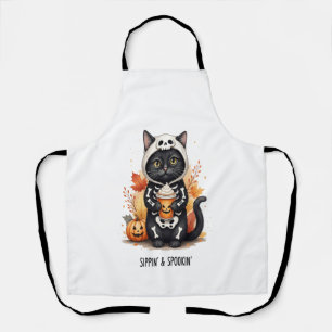 Tablier Chat Halloween Mignon Épouvantable