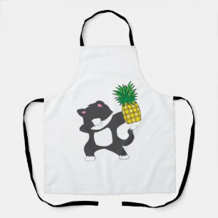 Tablier Chat Kitty Dabbing Aloha Plage Hawaïenne Pineapple