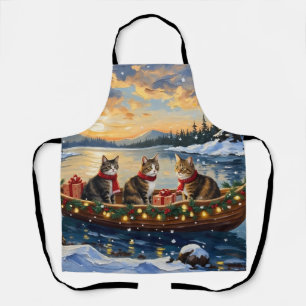 Tablier Chat Maine Coon Noël Bateau Fêtes