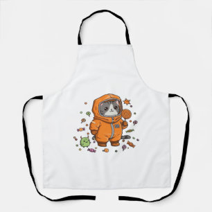 Tablier Chat mignon Hazmat Halloween bonbons Monstre Amusa