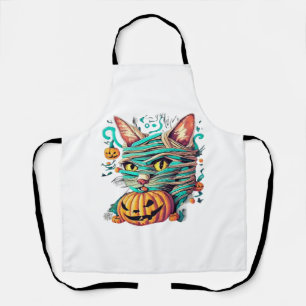 Tablier Chat momie drôle Halloween