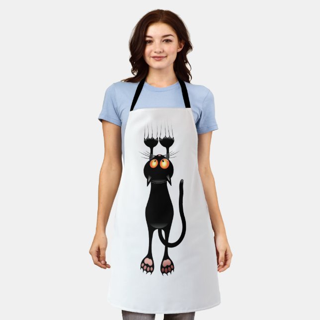 Tablier chat noir (Porté)