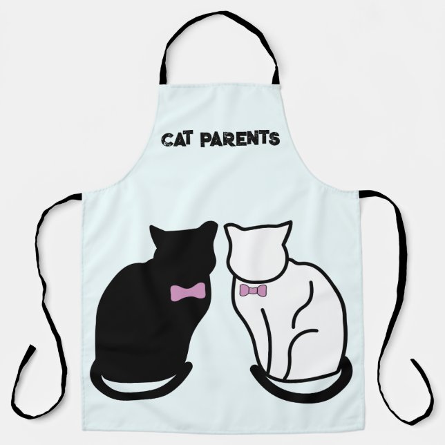 Tablier Chat noir et blanc (Recto)