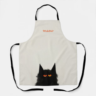 Tablier Chat noir grumeux