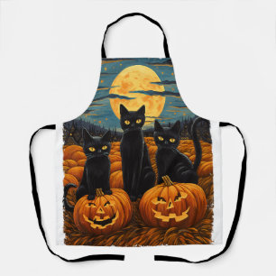Tablier Chat noir Halloween Amoureux de les chats Starry N