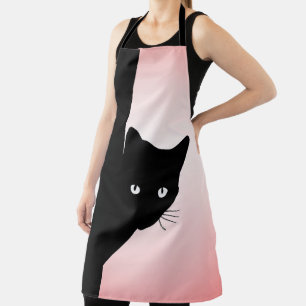 Tablier Chat noir Sly rose
