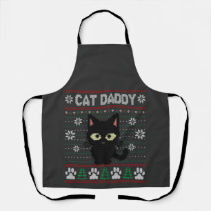 Tablier Chat Papa Vilain Chandail de Noël Pyjama Kitty Cha