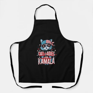 Tablier Chat patriotique incroyable avec Bandana Chat Dame