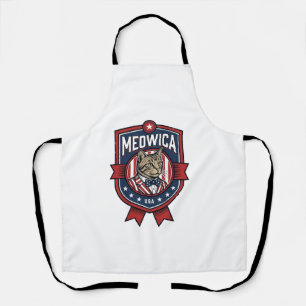 Tablier Chat patriotique vintage Meowica USA Conception de