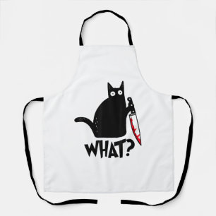Tablier Chat Qu'est-ce que_ Drôle Chat Noir 