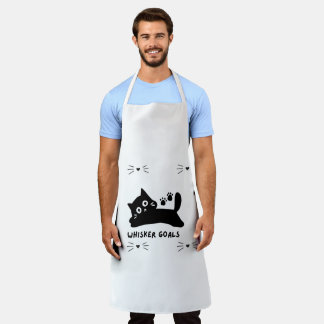 Tablier Chat silhouette aux moustaches