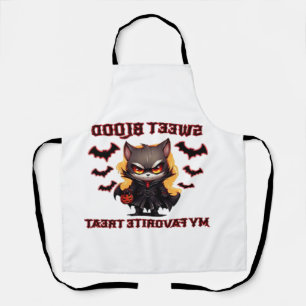 Tablier Chat Vampire Colère Convoite Sang Sucré d'Hallowee