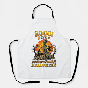 Tablier Château de sorcière de Halloween Spooktacular Booo