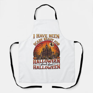 Tablier Château Hanté Halloween Sorcière Citrouille Prêt E