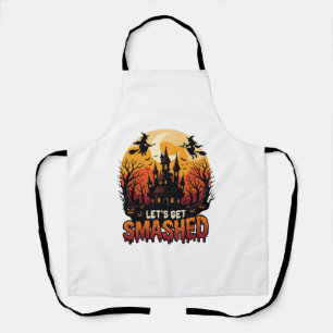 Tablier Château Hanté Halloween Sorcières Fous Faisons
