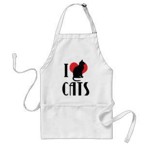 Tablier Chats à coeur que j'aime - Amateur de chats