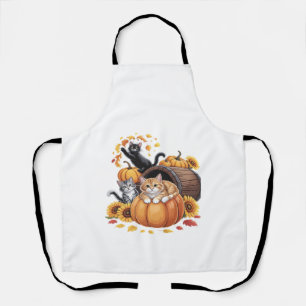 Tablier Chats Automne Pumpkin Thanksgiving Tournesol O