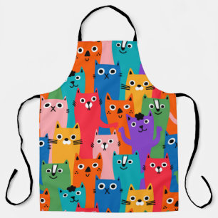 Tablier Chats colorés motif