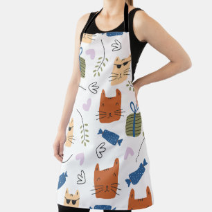 Tablier Chats mignons Motifs sans couture