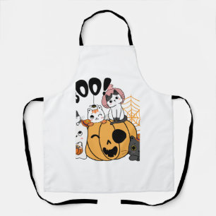 Tablier Chats S'Amusant Sur Sticker Halloween