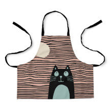 Chatte drôle regardant la lune