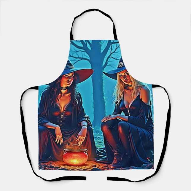 Tablier Chaudière de sorcières mystiques ensorcelée (Recto)