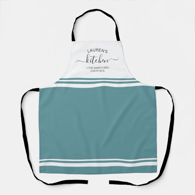 Tablier Chauffé Cuit En Turquoise Turquoise Français (Recto)