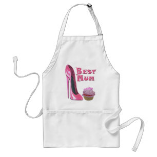 Tablier Chaussure stylet du meilleur rose de maman et