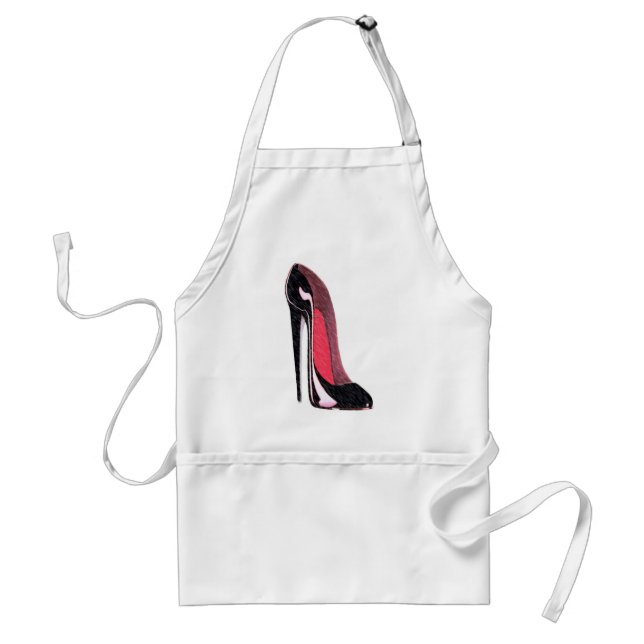 Tablier Chaussure stylet noire brillante (Devant)