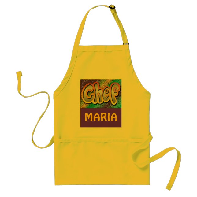 Tablier chef APRON (ajoutez votre nom) (Devant)