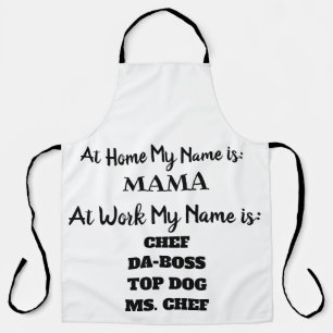 TABLIER CHEF APRON, APRON POUR MAMA, APRON POUR CHEF, FUNN