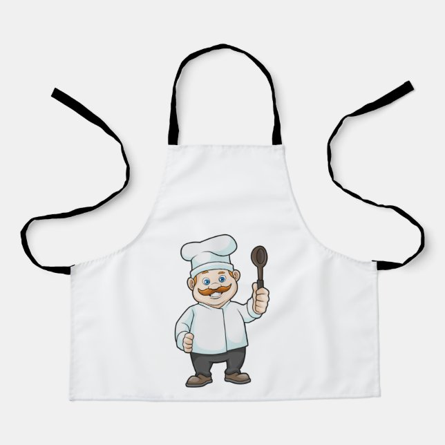 Tablier Chef avec casquette et cuillère à soupe du chef (Recto)