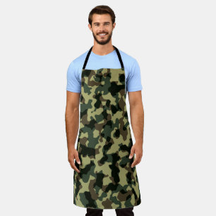 Tablier Chef BBQ Militaire Papa Maman Black Green Camoufla