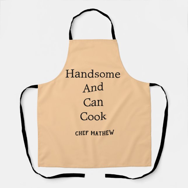 Tablier Chef beau et peut cuisiner simple cuisine moderne (Recto)