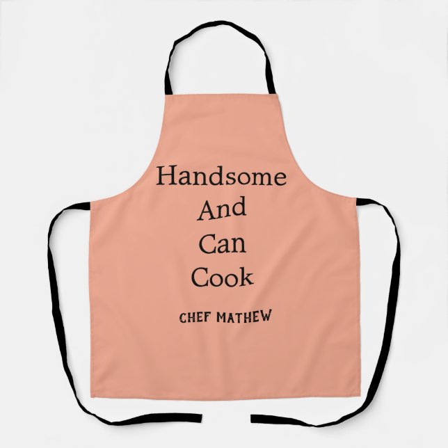 Tablier Chef beau et peut cuisiner simple cuisine moderne (Recto)