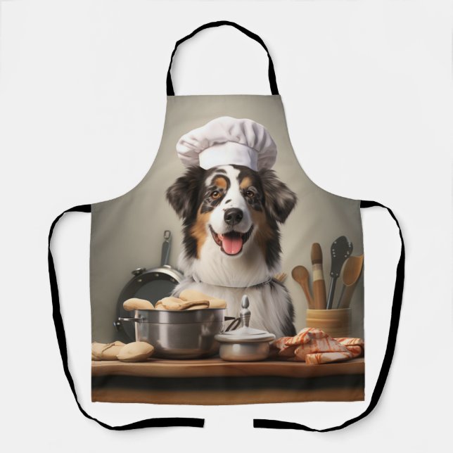 Tablier Chef berger australien Aussie Chien (Recto)