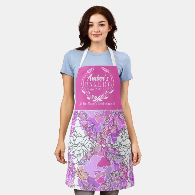 Tablier Chef boulangerie Apron avec couronne (Porté)
