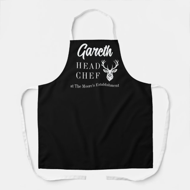 Tablier Chef Chef Apron avec cerf (Recto)