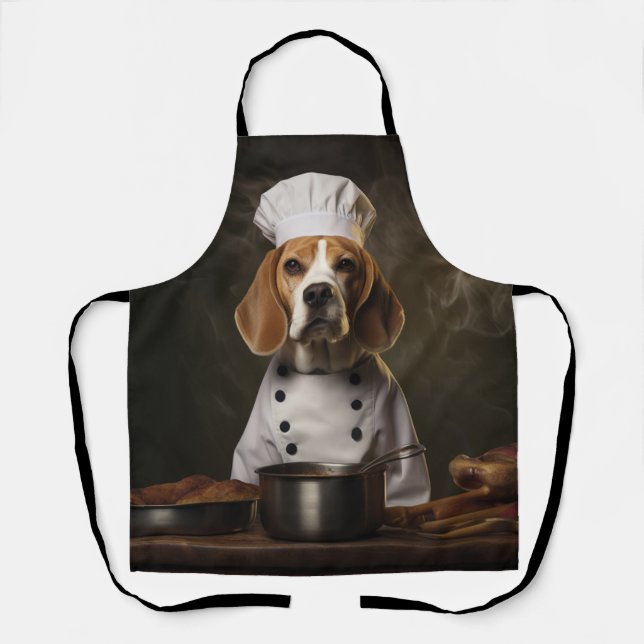 Tablier Chef chien beagle (Recto)