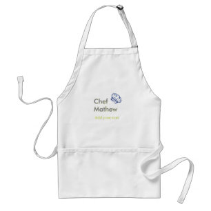 Tablier Chef cuisinier ajouter nom texte hommes cuisine bo