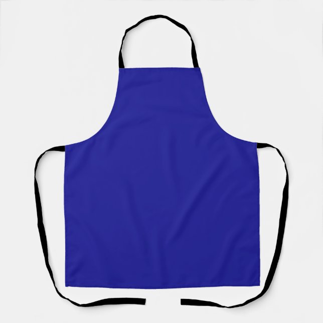Tablier Chef Cuisinier Bleu de Cobalt Artisanat (Recto)