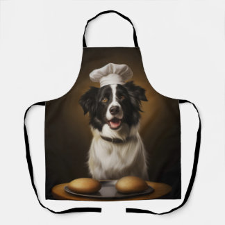 Tablier Chef de chien Collie Bordure