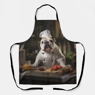 Tablier Chef de chien de chien de taureau anglais