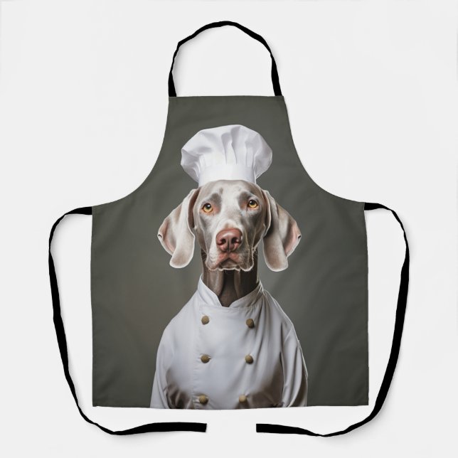 Tablier Chef de chien Weimaraner (Recto)