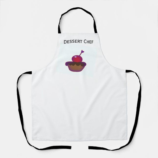 Tablier Chef de dessert au chocolat et cerise  (Recto)